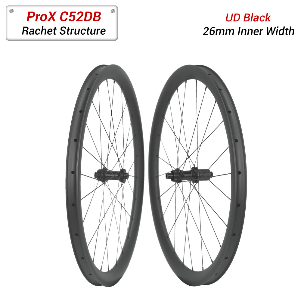 ProX C52DB Gravel Carbon Wheelset | 26mm Inner Width Balanced All-Terrain Performance