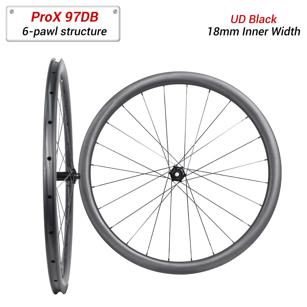 ProX 97DB Affordable Road Carbon Wheels | 25mm Outer Width Carbon Wheelet For Beginners
