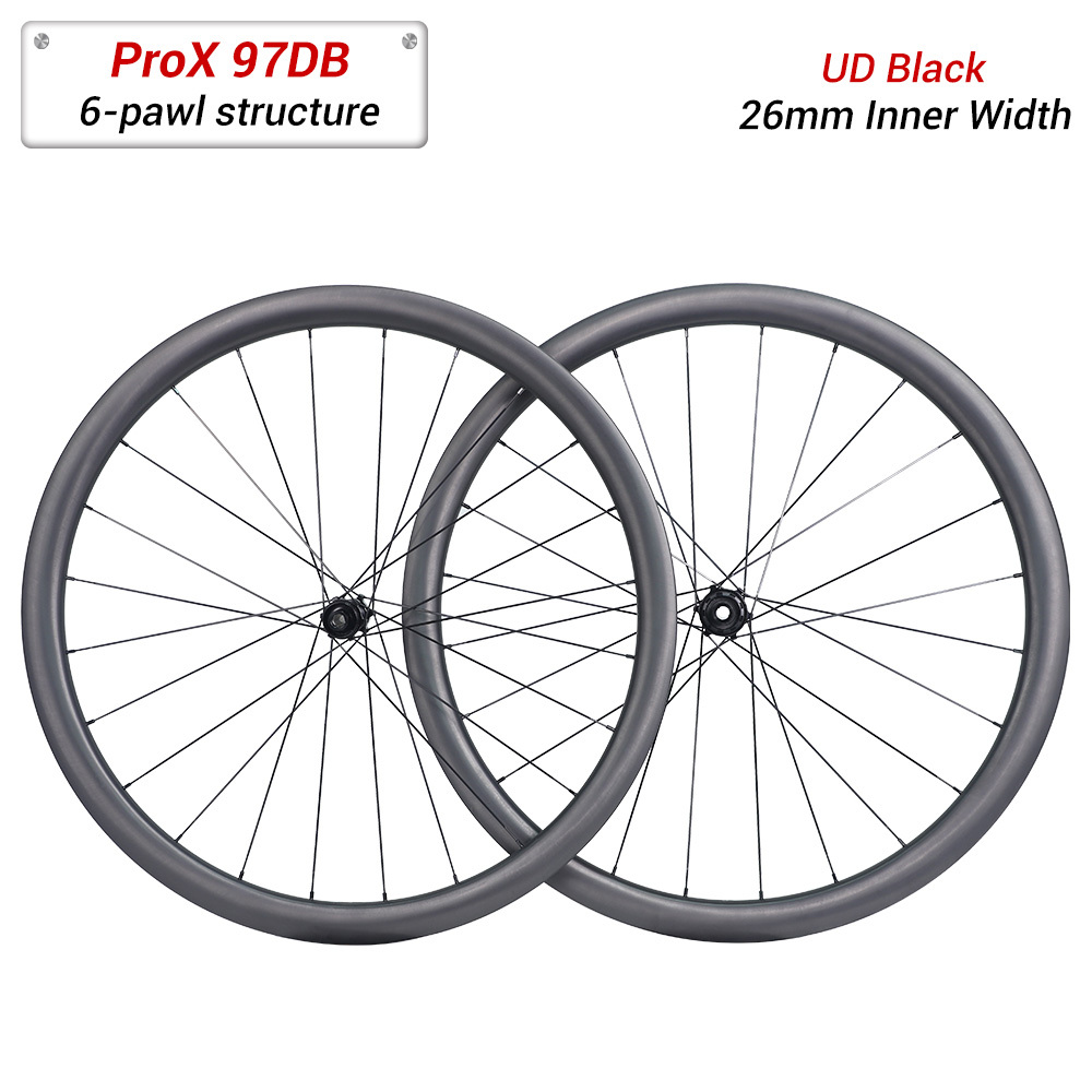 ProX 97DB Entry-Level Gravel Carbon Wheels | 26mm Inner Width Carbon Gravel Wheels