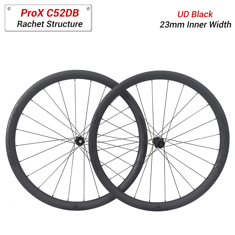 ProX C52DB Road Carbon Wheels | 23mm Inner Width Lightweight Disc Brake Carbon Wheels