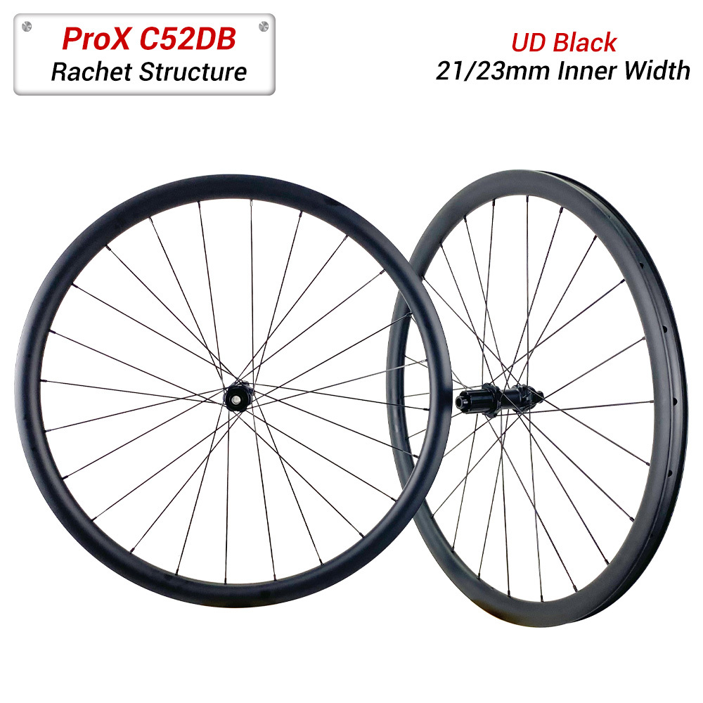 ProX C52DB Gravel Wheelset | 21mm Inner Width Gravel Carbon Wheels for Versatile Riding