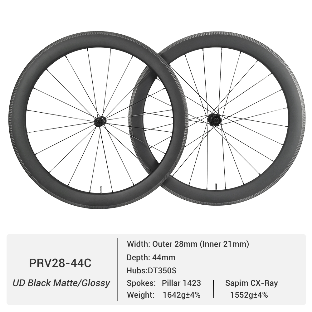 ProX DT350 Carbon Road Wheelset | Rim Brake Upper Mid-range Reliable Carbon Wheels For Training