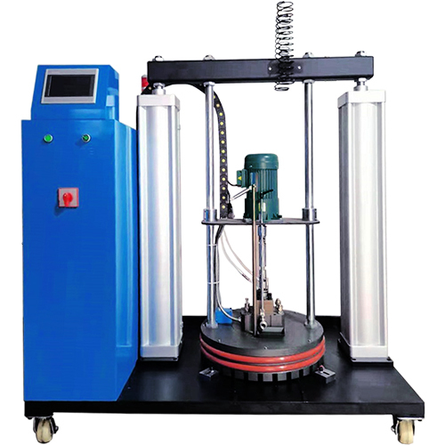 Single disc hot melt adhesive machine