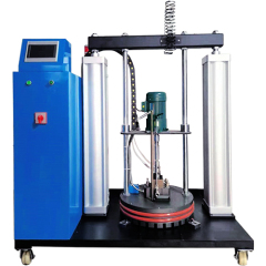 Single disc hot melt adhesive machine