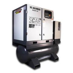 20HP,15KW, 1.6Mpa，4-IN-1 screw air compressor with air tank and air dryer and filter