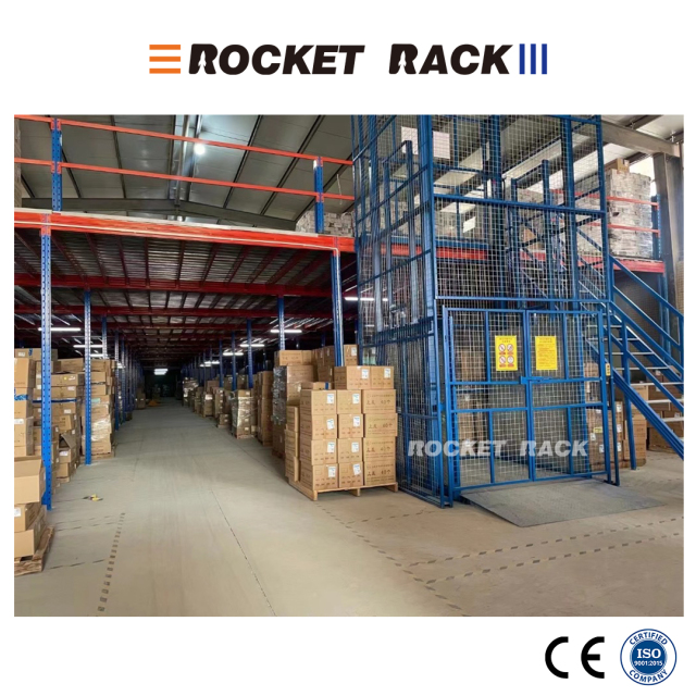 Mezzanine Platform Racking System with Elevator
