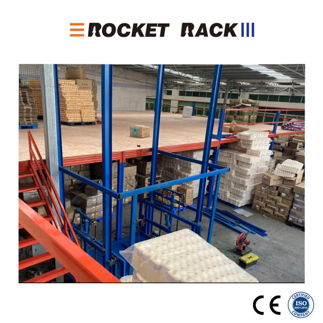 Mezzanine Platform Racking System with Elevator