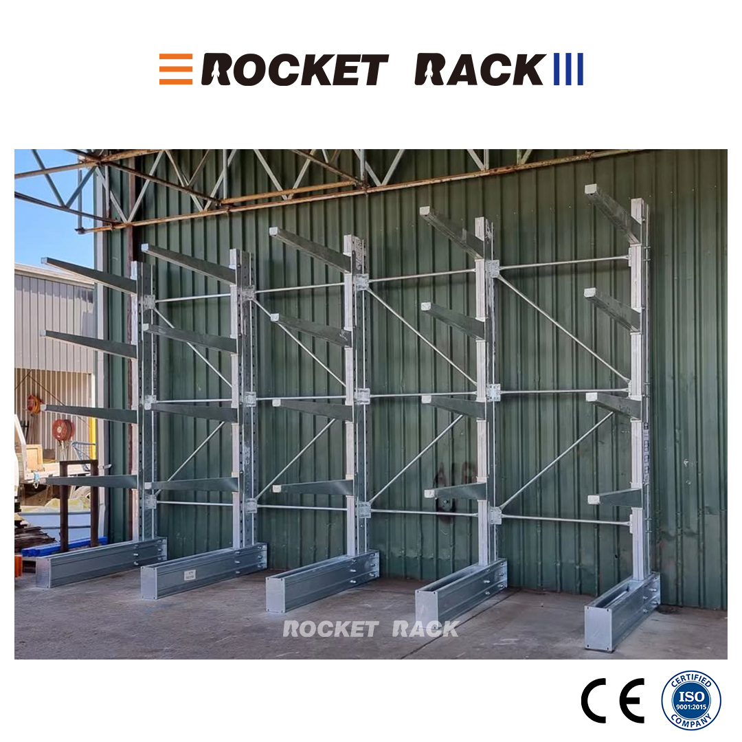 Hot Dip Galvanizing Cantilever Racking for Outdoor Anti-Rust Using