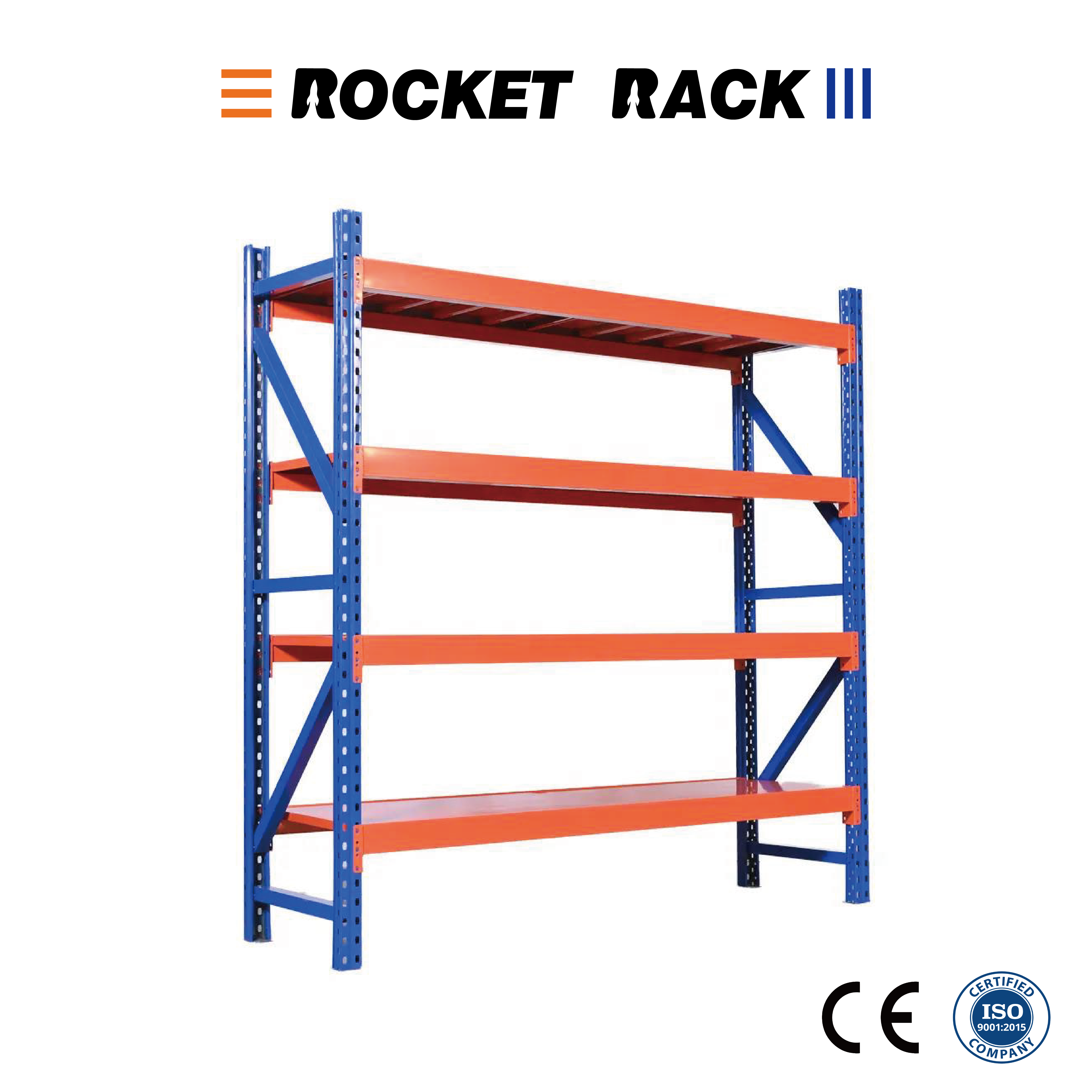 Blue 500KG Multi-Level Medium Duty Stacking Rack with Boltless Design