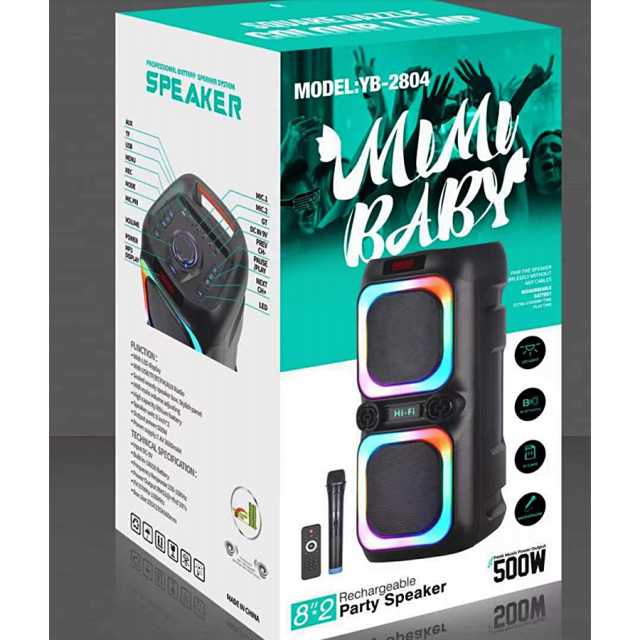 Bluetooth karaoke portable 40w professional wireless outdoor party speakers with mic