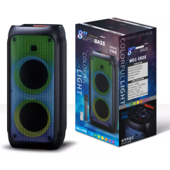 Double 8 inch 10 inch portable mobile 40W 60W RGB light Hi-fi sound system professional sound box