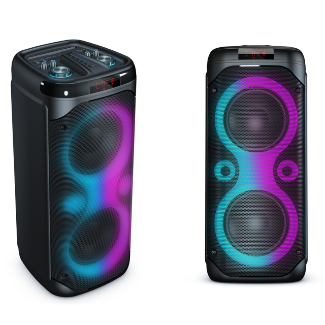 Longwind portable outdoor party dj karaoke speaker pa system with wheels