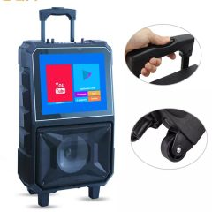 Smart wifi video outdoor portable speaker box rechargeable battery subwoofer 8 inch