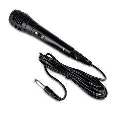 3.5mm extension cable with microphone metal material karaoke black handheld cord microphone