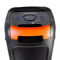 8 Inch battery trolley karaoke powered portable wireless stage speakers for sale