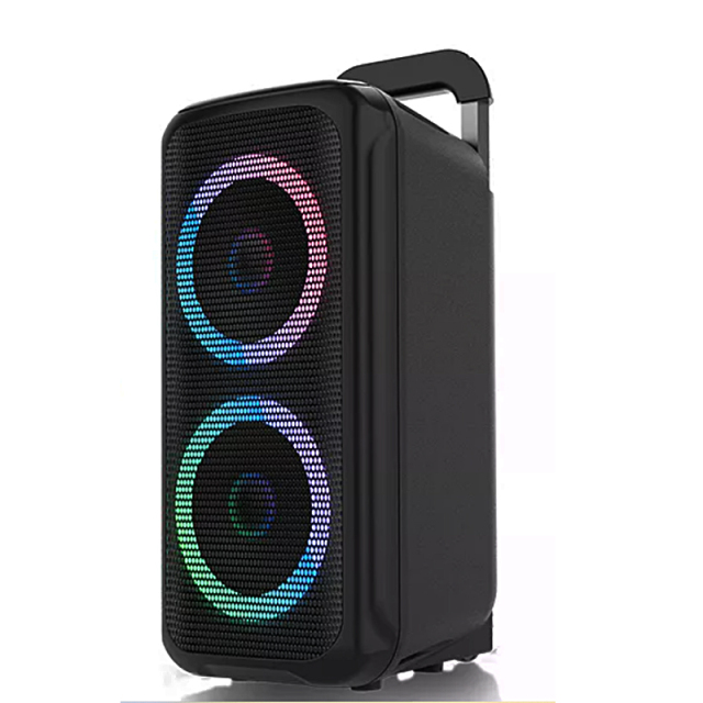 8 inch active pa speaker system plastic trolley stage rechargeable battery speaker for outdoors with wheels
