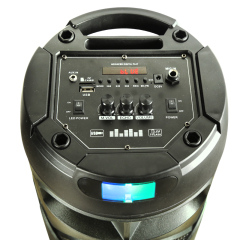Popular 8 inch 500W active party box speaker with dj light and microphone