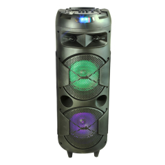 Popular 8 inch 500W active party box speaker with dj light and microphone