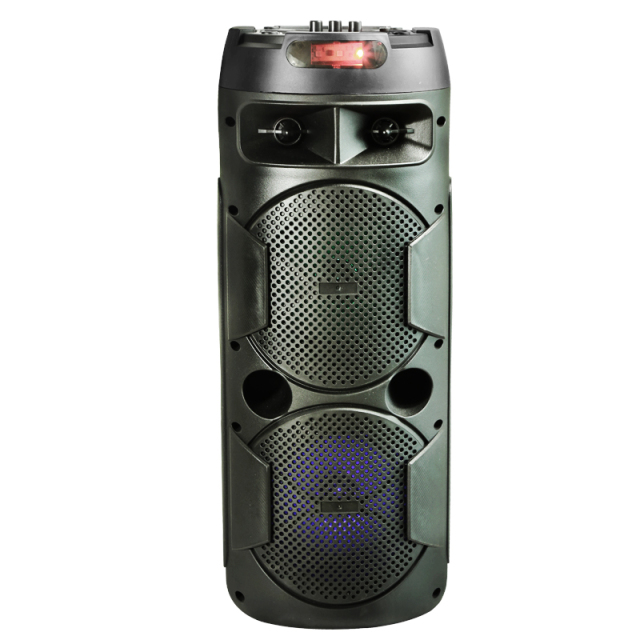 Popular 8 inch 500W active party box speaker with dj light and microphone