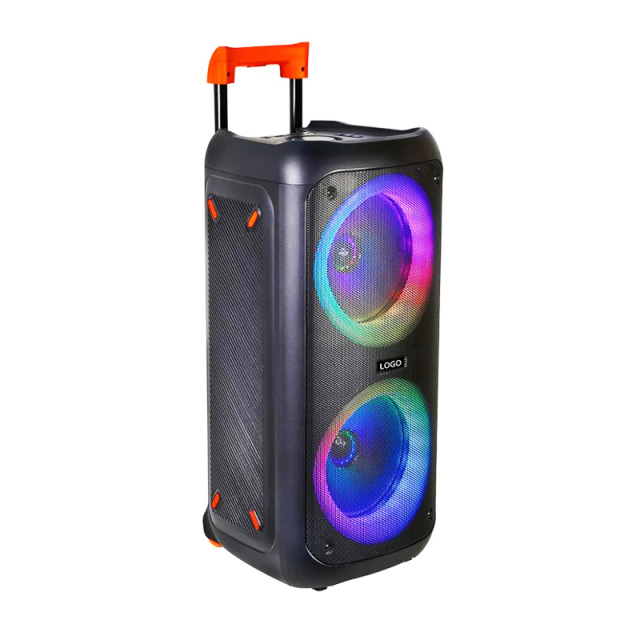 8 Inch battery trolley karaoke powered portable wireless stage speakers for sale