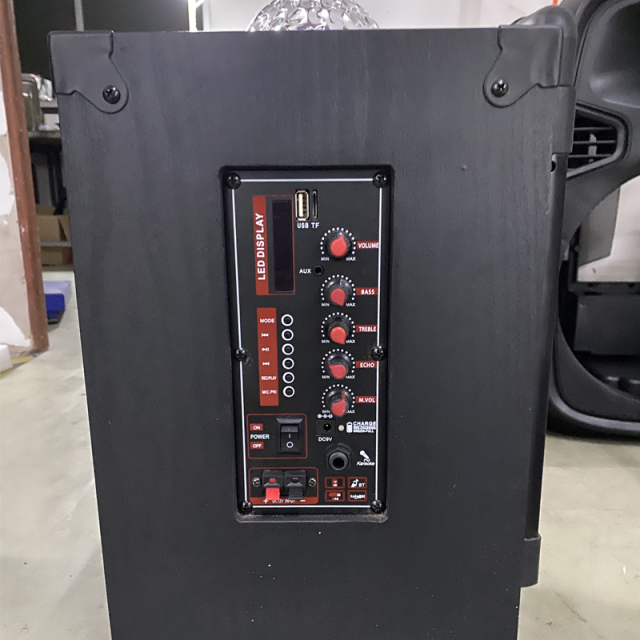 Portable 8 inch outdoor wireless speaker box with disco ball