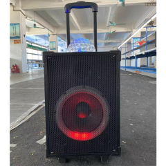 Portable 8 inch outdoor wireless speaker box with disco ball