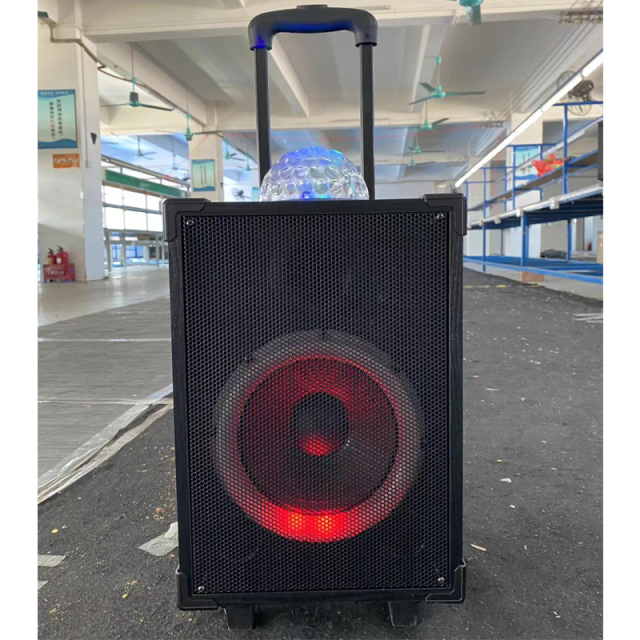 Portable 8 inch outdoor wireless speaker box with disco ball