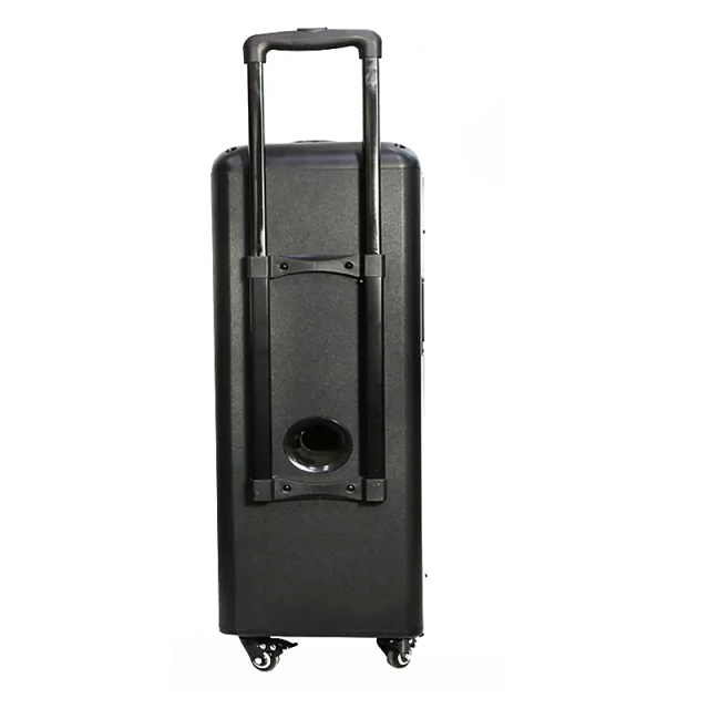 Dual 8 inch 10 inch wooden trolley dj music system speaker