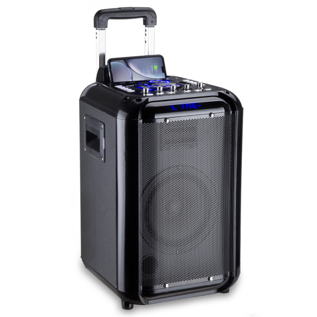 Outdoor trolley sound box speaker with phone charging function