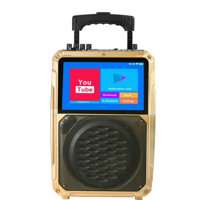 8 inch trolley wifi smart video speaker with 14.1 inch touch screen