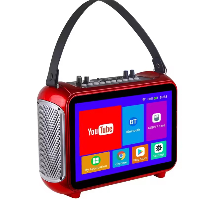 5 inch touch screen wifi karaoke speaker with latest android system