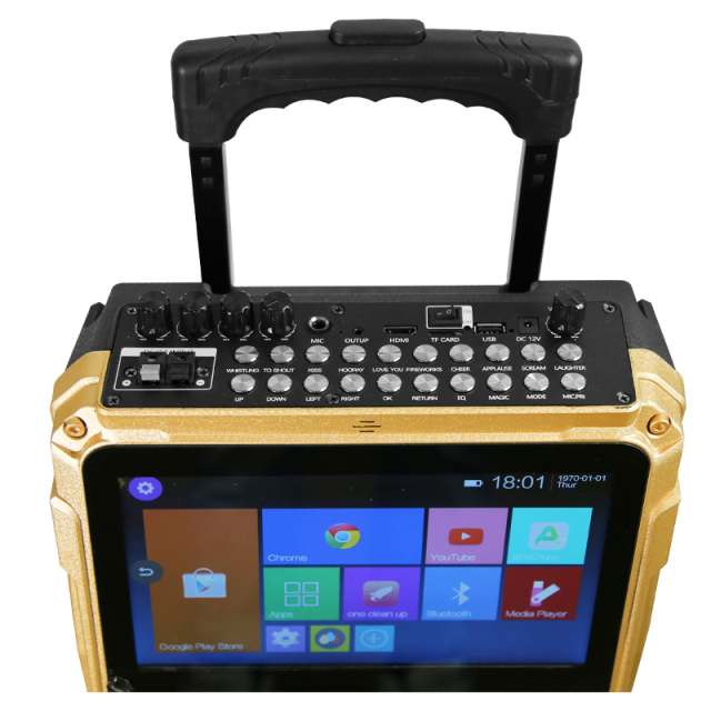 8 inch trolley wifi smart video speaker with 14.1 inch touch screen