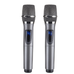 Rechargeable handheld wireless UHF microphone