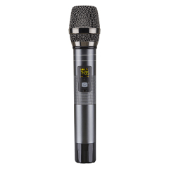 Dual channel high quality handheld wireless microphone with 6.3mm adapter