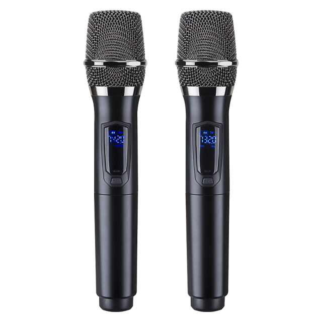 Rechargeable handheld wireless UHF microphone