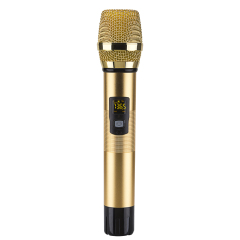 Dual channel high quality handheld wireless microphone with 6.3mm adapter