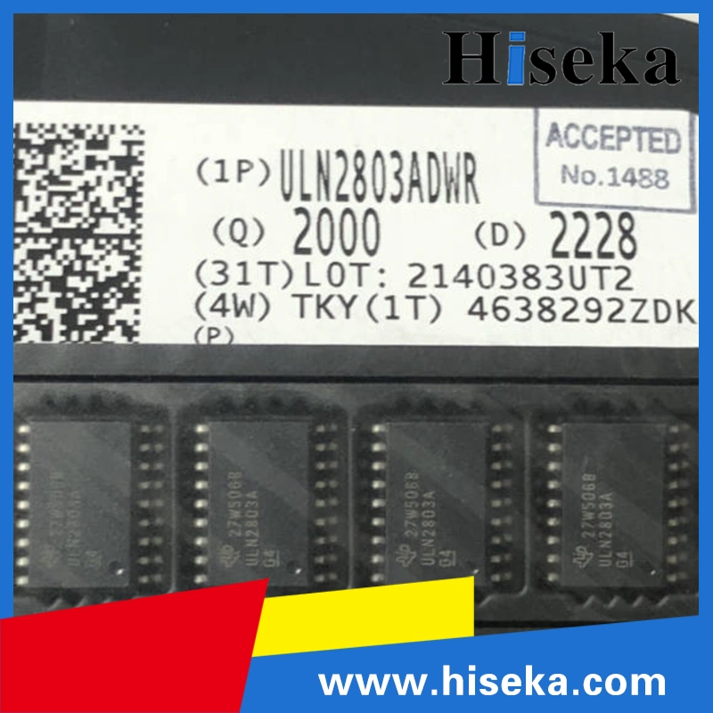 ULN2803ADWR  -  Texas Instruments  -  	 TRANS 8NPN DARL 50V 0.5A 18SO
