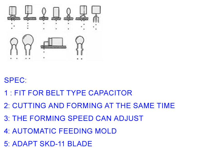 MM00033 209 Model Automatic Belt Type Radial Capacitor Lead Cutting Machine Cylindrical Capacitor Shaping Machine