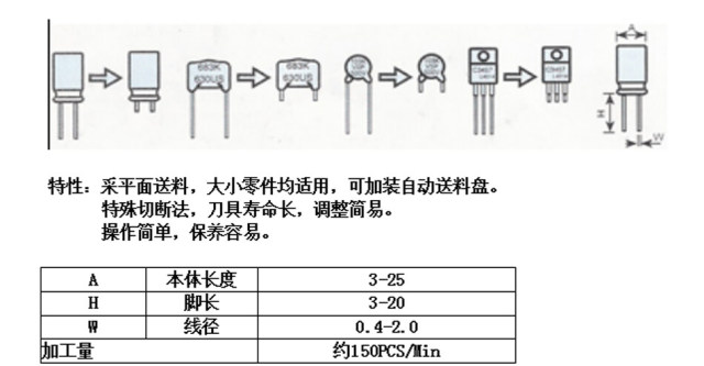 MM00038 HSF-200 Manual Loose Radial Capacitor Lead Cutting Machine Capacitance Shear Pin Machine Cuttter