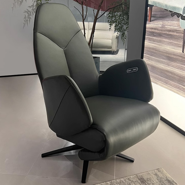 The collision of leather and fabric comfortable double mute motor electric leisure chair, small multi-functional sofa recliner for home