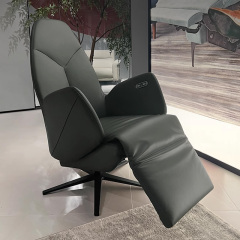 The collision of leather and fabric comfortable double mute motor electric leisure chair, small multi-functional sofa recliner for home