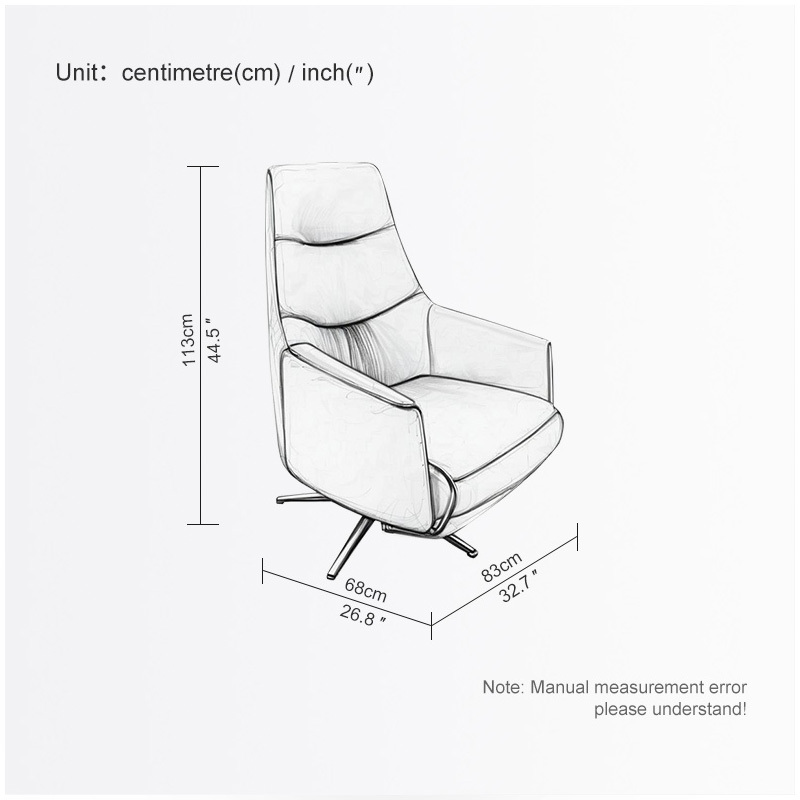Contact surface cowhide fabric comfortable double mute motor electric leisure chair, small multi-functional sofa recliner for home
