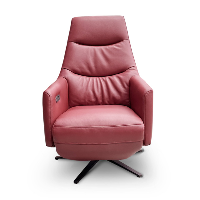 Contact surface cowhide fabric comfortable double mute motor electric leisure chair, small multi-functional sofa recliner for home
