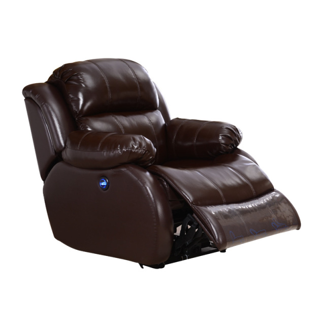 Contact surface cowhide fabric comfortable double mute motor electric leisure chair, small multi-functional sofa recliner for home