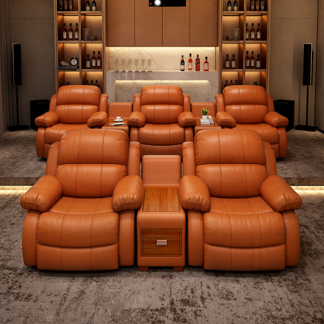 Contact surface cowhide fabric comfortable double mute motor electric leisure chair, small multi-functional sofa recliner for home