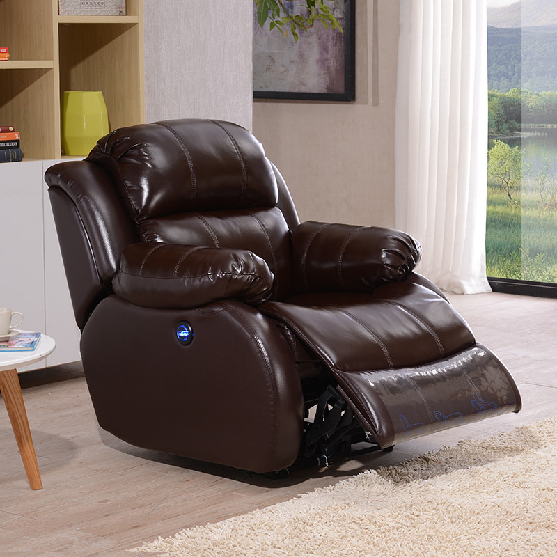 Contact surface cowhide fabric comfortable double mute motor electric leisure chair, small multi-functional sofa recliner for home