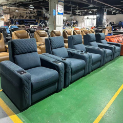 Chihu Custom electric home theater gray color recliner sofa luxury chair recliner seat with massage function and LED light