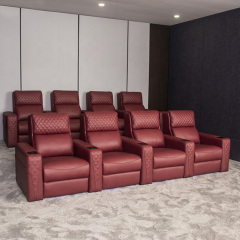 Chihu Custom electric home theater gray color recliner sofa luxury chair recliner seat with massage function and LED light