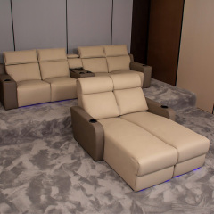VIP home cinema sofa leather theater seats new model daybed electric recliner chair movie room seating modern private furniture