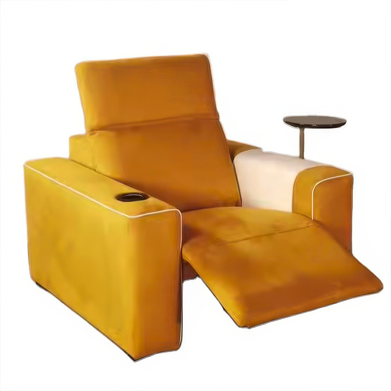 velvet fabric  living room U shape electric reclining sofa matt leather headrest electric recliner living room furniture sofa